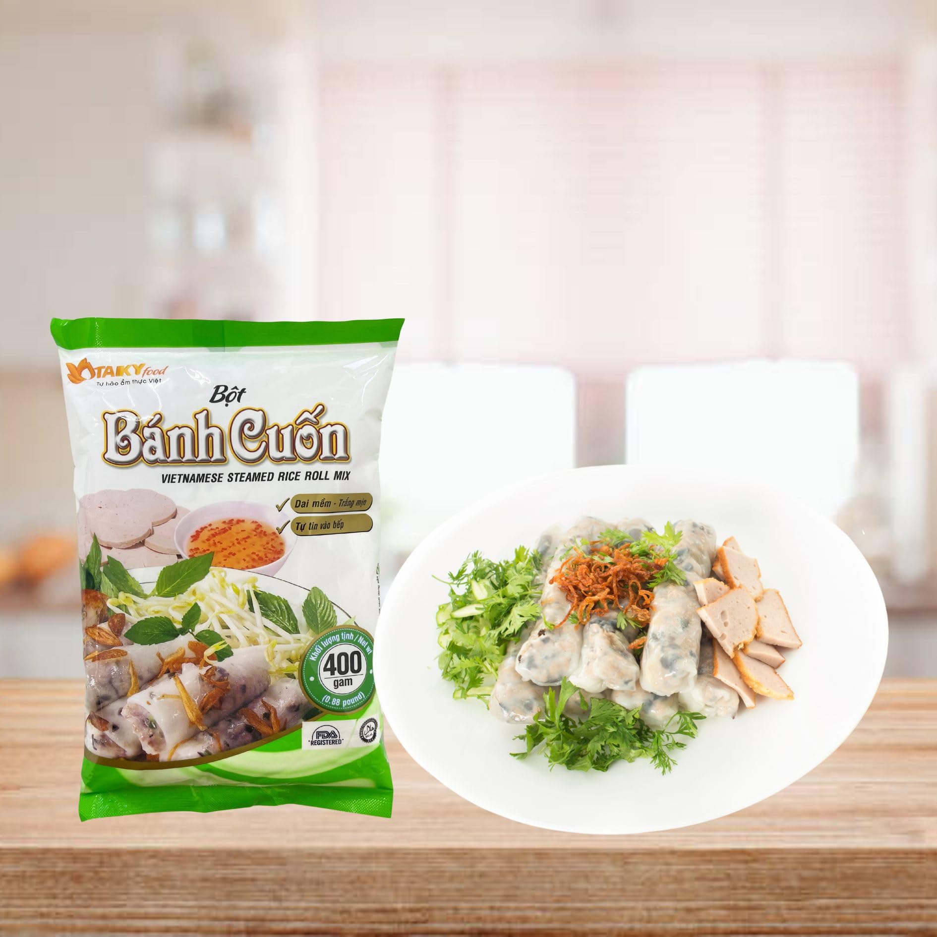 Amazon | TAI KY バインクオン粉 400g 1袋 Bot Banh Cuon TAI KY 400g